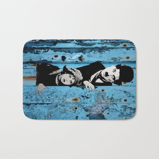 Chaplin and the kid - Urban ART Bath Mat