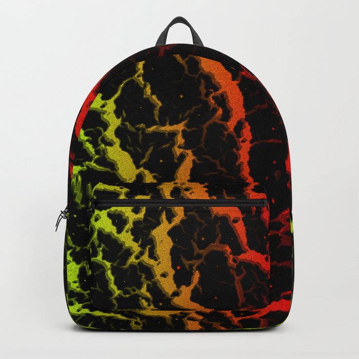 Cracked Space Lava - Lime/Red Backpack