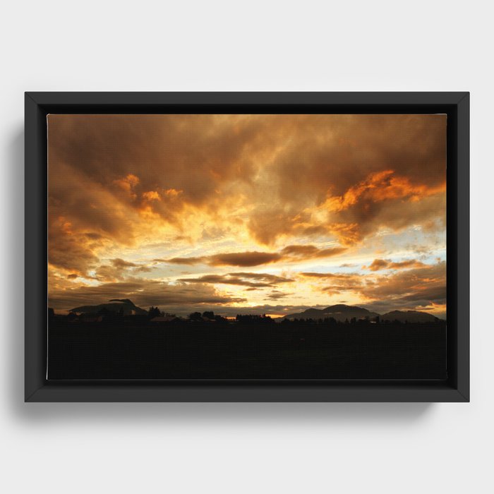 Sunset  Framed Canvas