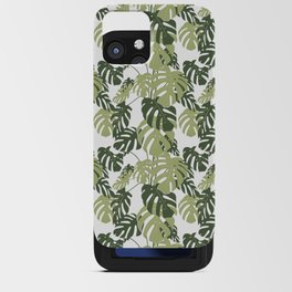 Tropical Monstera Leaves iPhone Card Case