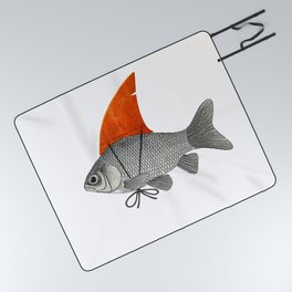 Goldfish with a Shark Fin Picnic Blanket
