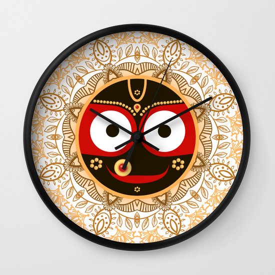 Jagannath. Indian God of the Universe. Lord Jagannatha. Wall Clock by  OlgaBerlet | Society6