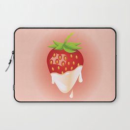 Strawberry covered with cream Laptop Sleeve