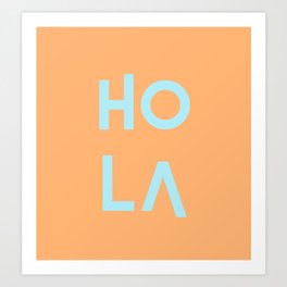 HolA orange & mint Art Print