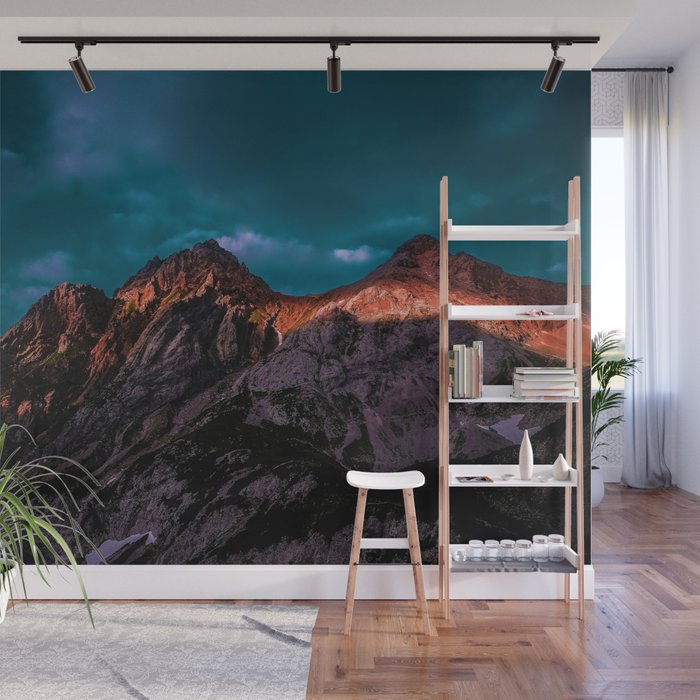 The Volcano Mountain (Color) Wall Mural