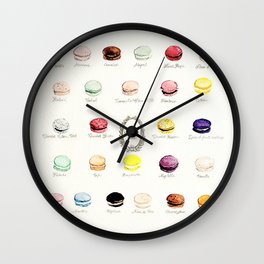 laduree macaron menu Wall Clock