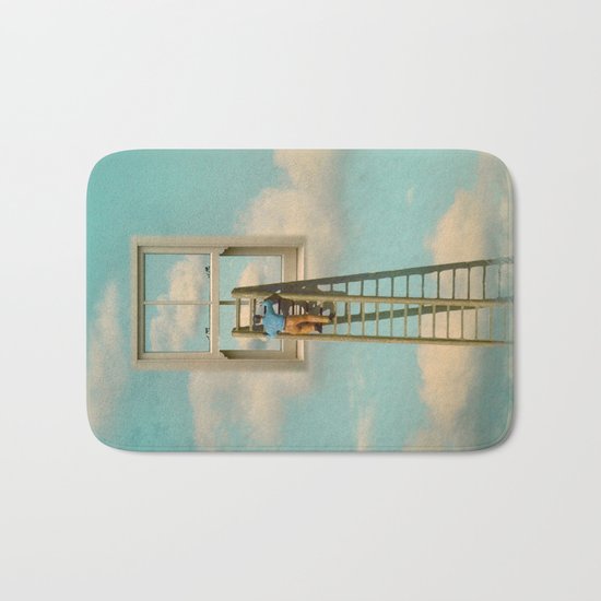 Window cleaner in the sky 02 Bath Mat