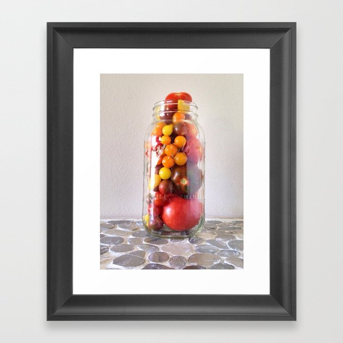 Jars of Food Framed Art Print