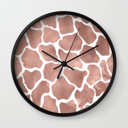 Elegant Hipster  Rose Gold White Giraffe Animal Print Wall Clock | Graphicdesign, Animalprintpattern, Luxury, Goldanimalprint, White, Artistic, Hipsterpattern, Elegantpattern, Eclectic, Animalprint 