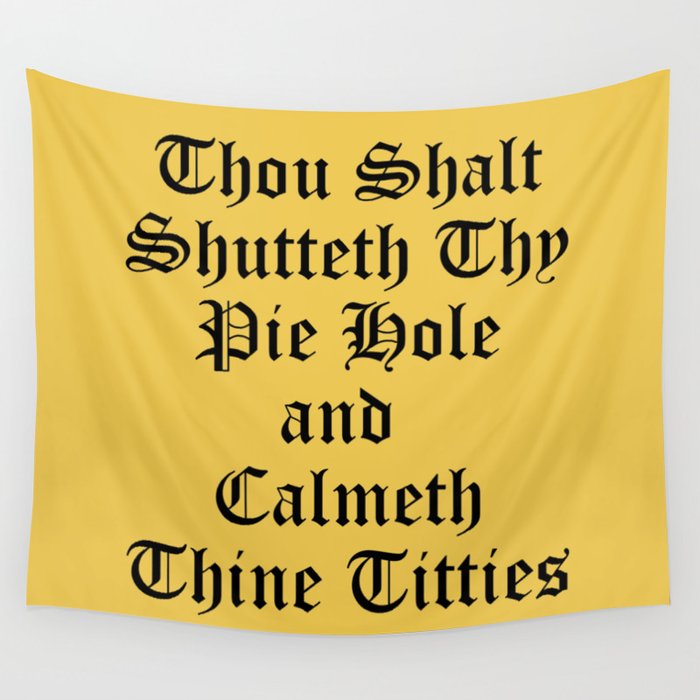 Calmeth Thine Titties Poster Wall Tapestry by Design & Art