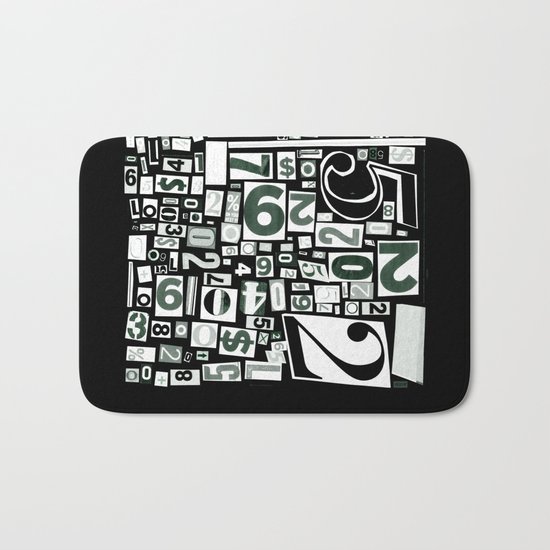 Numbers by Friztin Bath Mat