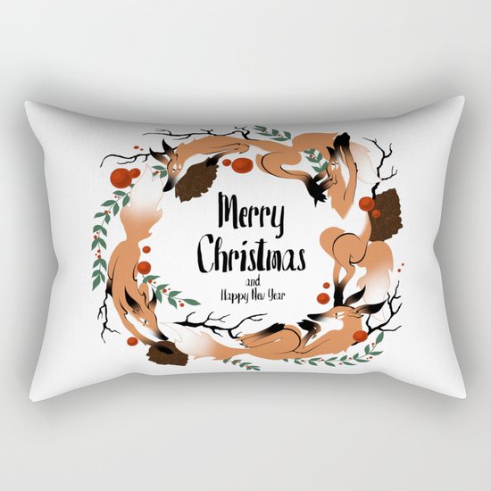 Merry Christmas Rectangular Pillow