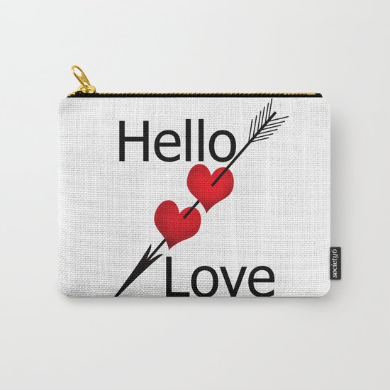 Hello love! White background . Carry-All Pouch
