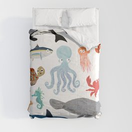 Sea Change: Ocean Animals Comforter