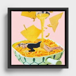 Cheese Dreams (Pink) Framed Canvas