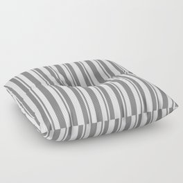 [ Thumbnail: White & Grey Colored Lines Pattern Floor Pillow ]