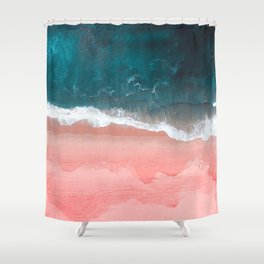 Turquoise Sea Pastel Beach III Shower Curtain