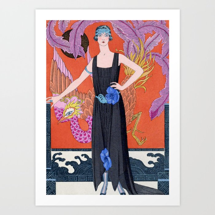 George Barbier Beauty and Phoenix c1913 Art Print