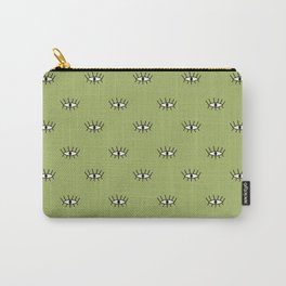 Sage green modern eyes pattern Carry-All Pouch