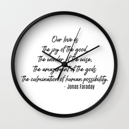 Jonas Faraday Wall Clock | Sarahcruz, Laurenrowebooks, Laurenrowe, Graphicdesign, Theclubtrilogy, Jonasfaraday 