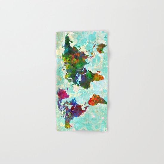 World Map - 1 Hand & Bath Towel