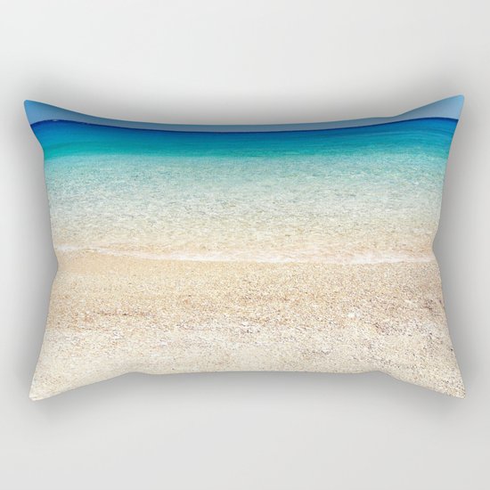 Aqua Water Beach Rectangular Pillow