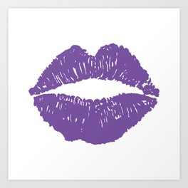 Purple Lips Art Print