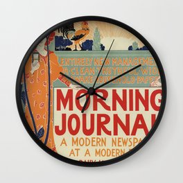  American art nouveau newspaper advertising Wall Clock