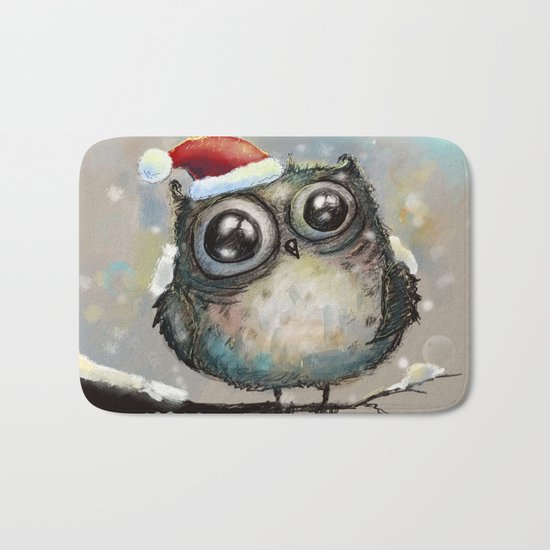 christmas owl Bath Mat