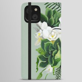 Orchid Perch - Green iPhone Wallet Case