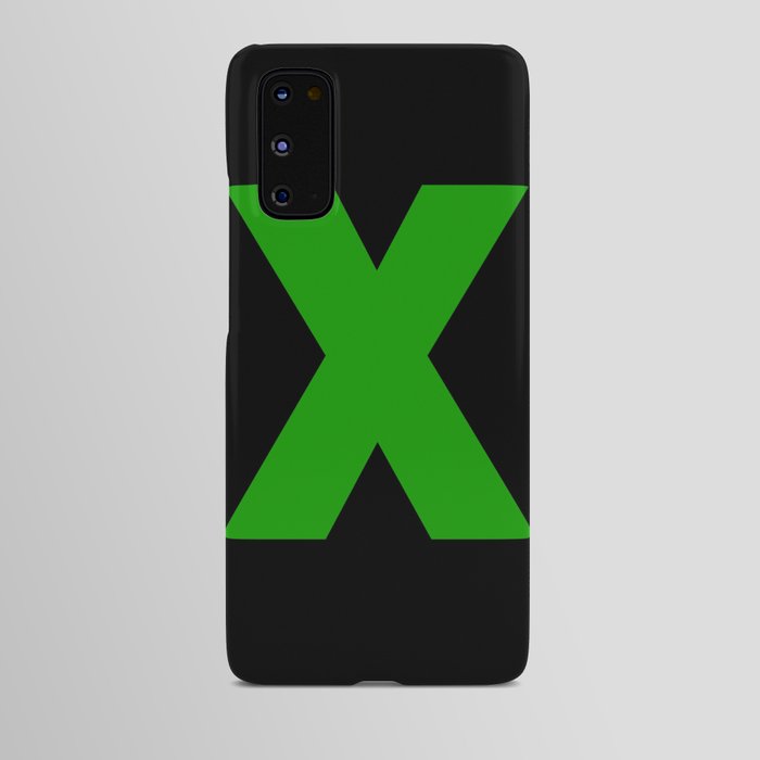 letter X (Green & Black) Android Case