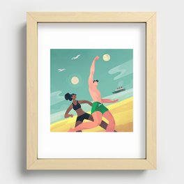 Beach Volleyball Recessed Framed Print