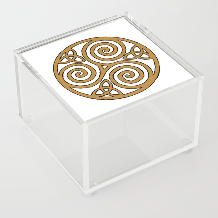 Gold Triskelion Acrylic Box