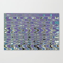 Black And White Abstraction With Purple Canvas Print