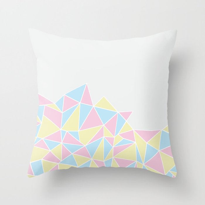 Angry Ab Pastel Throw Pillow