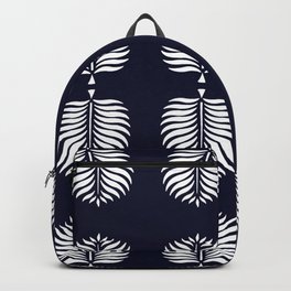 TROPICAL PALMS . INDIGO BLUE + WHITE Backpack