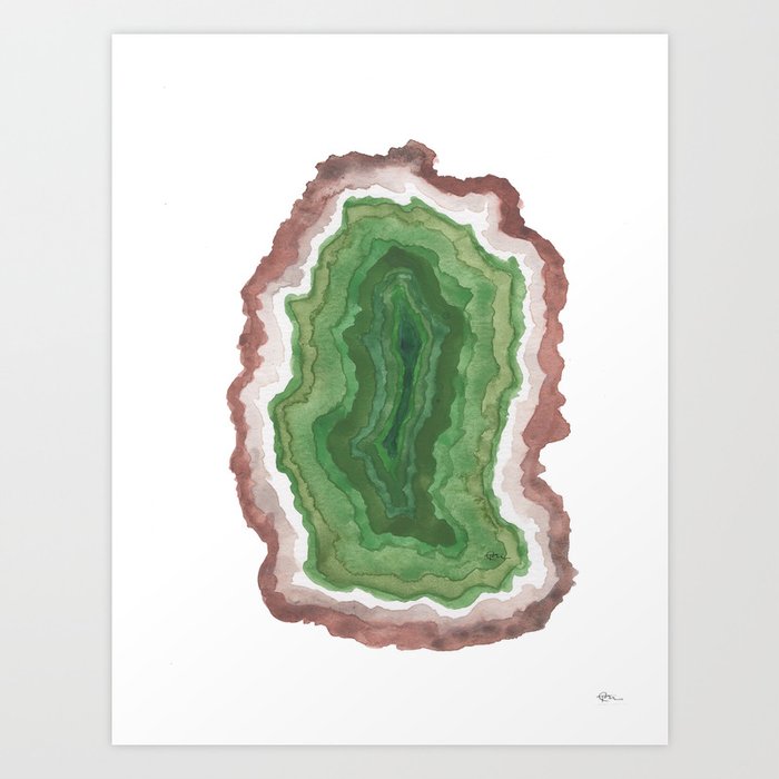 Green sales agate geode