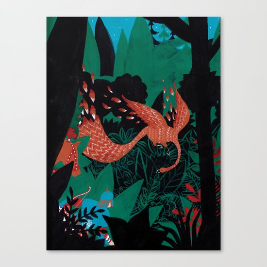 Russian Folk Tales - The Firebird Canvas Print