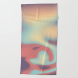 Melted Liquid Sunset Gradient Fluid Abstract Artwork Beach Towel