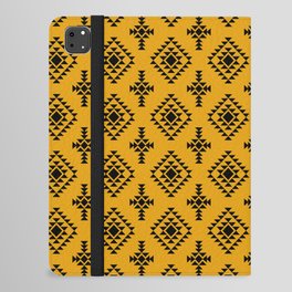 Mustard and Black Native American Tribal Pattern iPad Folio Case