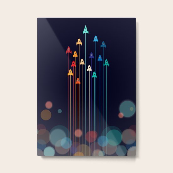 Rocket Race! Metal Print
