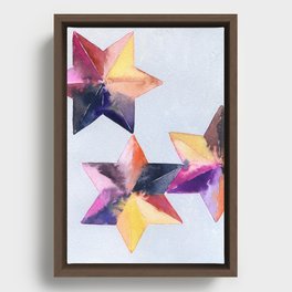 watercolor stars: earth colors  Framed Canvas