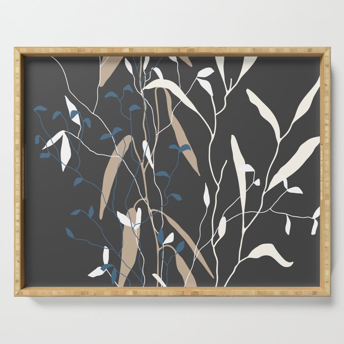 Meadow Grasses Floral Serving Tray