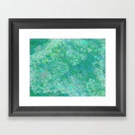 Teal Quartz Crystals Framed Art Print