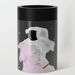 Astronaut Riding a Unicorn - Simplistic Art Can Cooler