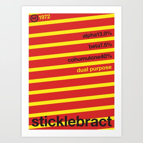 sticklebract//single hop Art Print