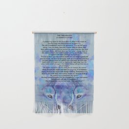 Cherokee Tale of Two Wolves Wall Hanging