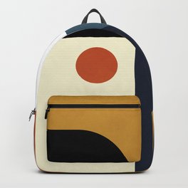 mid century abstract shapes fall winter 4 Backpack | Retro, Curated, Digital, Vintage, Abstract, Watercolor, Geometric, Modern, Contemporary, Art 