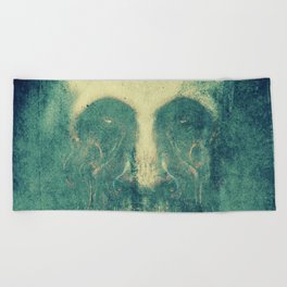 Scary ghost face #7 | AI fantasy art Beach Towel