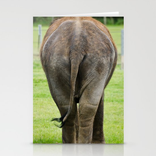 Elephants Rear Stationery Cards